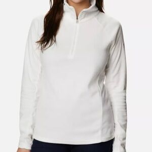 Columbia Women's White Quarter-Zip Sweatshirt